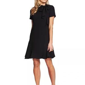 CeCe Bow Neck Black Dress